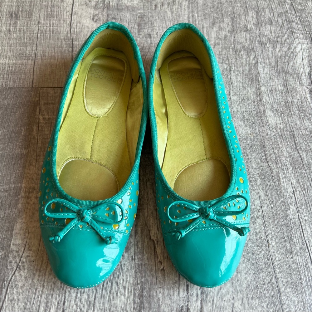 Mootsies Tootsies Women’s Moallenek Memory Foam Teal Flats Size 7M